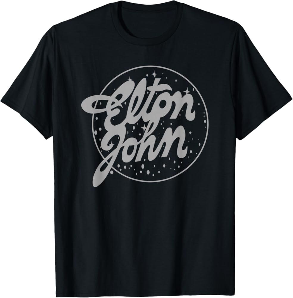Amazon.com: Elton John Official Vintage Tour Logo T-Shirt